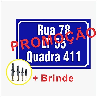 Placa de Endereço Personalizada 30x20cm – Destaque Seu Endereço!
