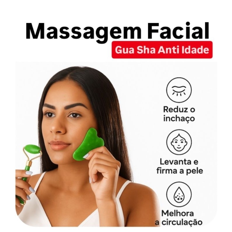 Placa de Jade Gua Sha: Alívio Facial e Rejuvenescimento Natural
