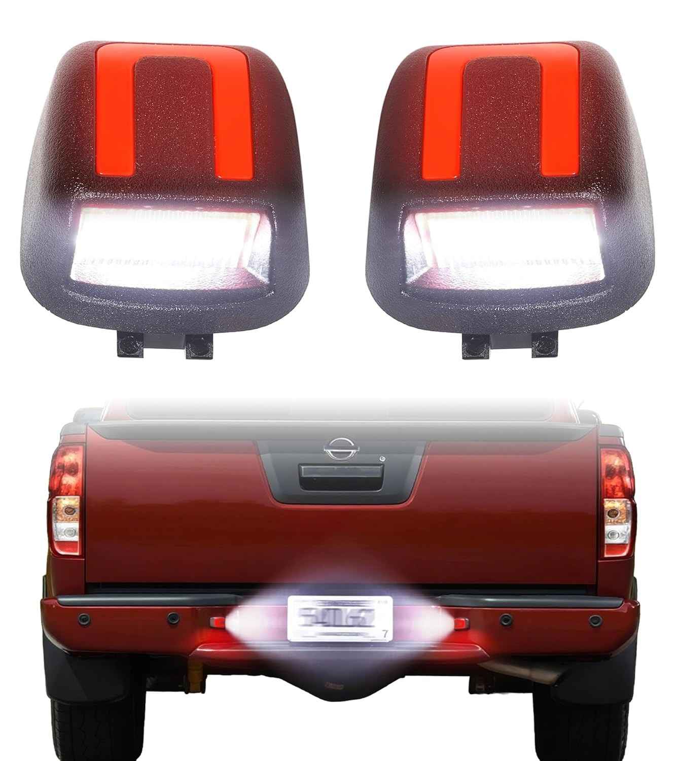 Luzes LED Placa Traseira para Nissan Frontier, Titan, Xterra, Armada e Equator - Iluminação Premium