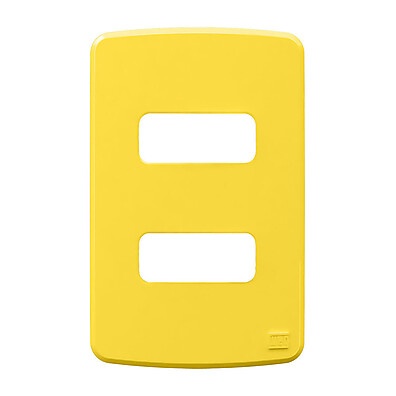 Placa Weg Composé: Acabamento 4x2 Amarelo para 2 Postos