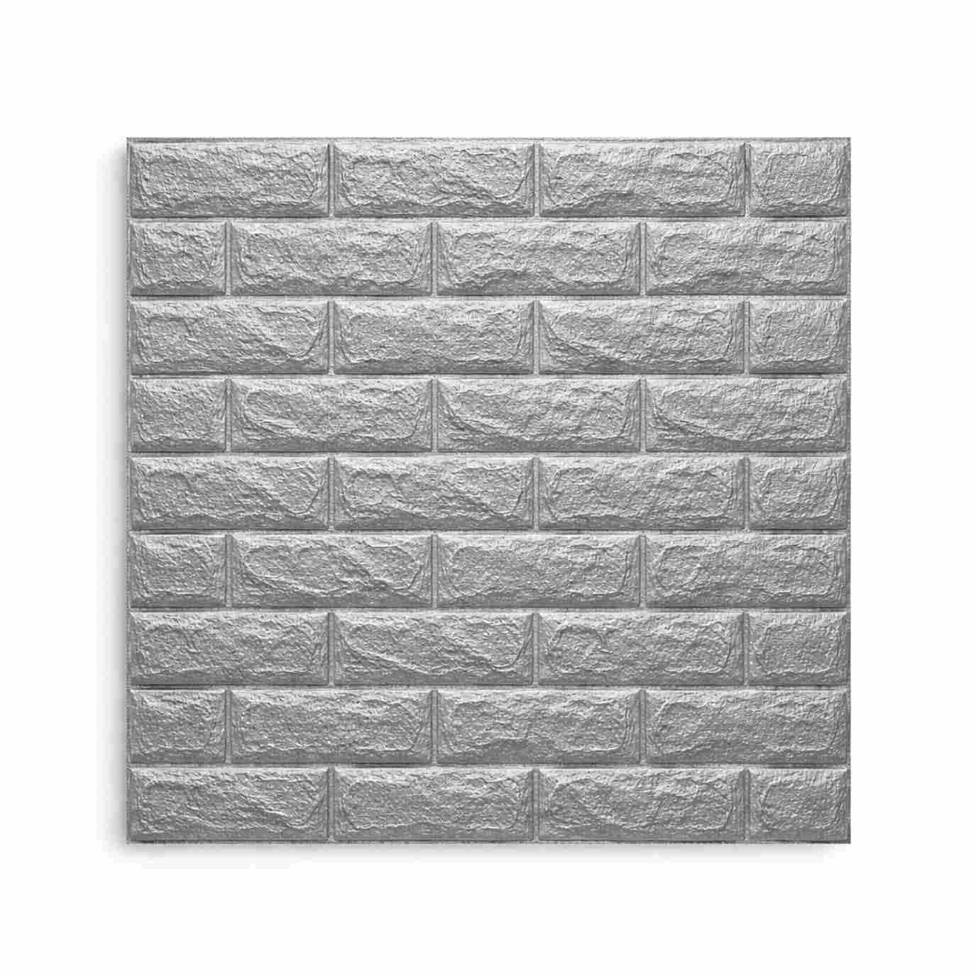 Kit Placas Adesivas Tijolinho 3D - Revestimento Autocolante Impermeável para Decoração de Parede