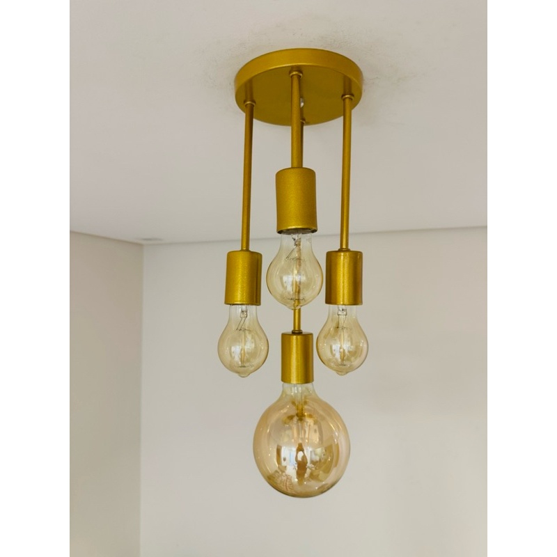 Plafon 4 Lâmpadas: Ilumine com Estilo!
