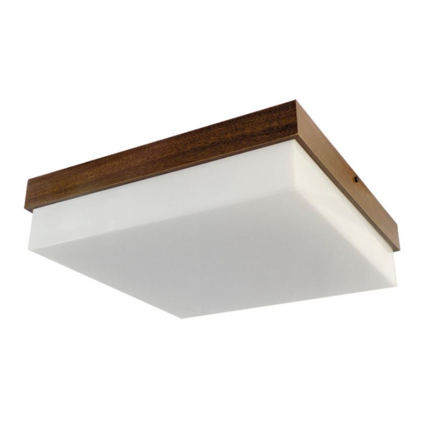 Plafon Franja de Madeira com Acrílico 30cm – Iluminação Moderna e Natural