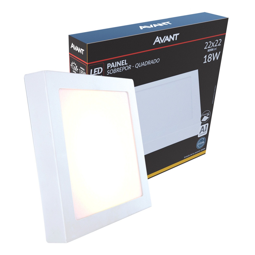 Plafon LED 18W: Iluminação Quente e Moderna