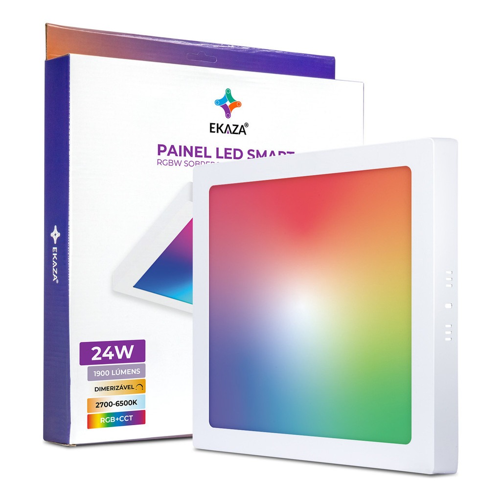 Plafon LED Ekaza 24W: Luz Inteligente RGB Wi-Fi