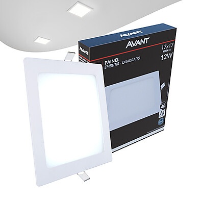 Plafon LED Quadrado 12W: Iluminação Moderna e Eficiente