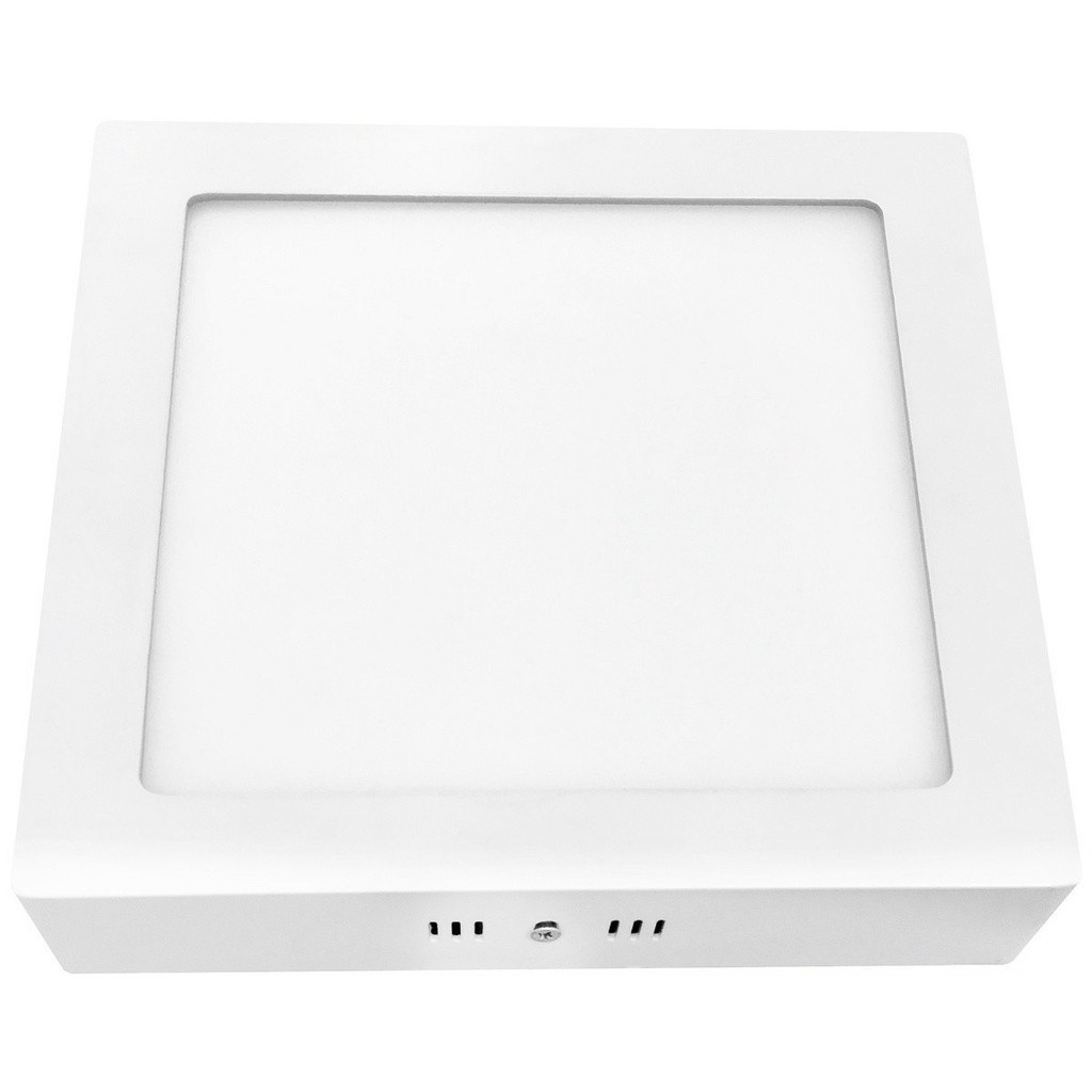 Plafon LED Quadrado 18W: Iluminação Branca e Moderna