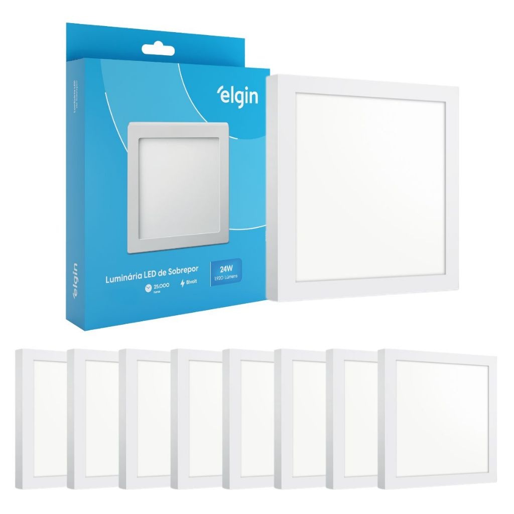 Plafon LED Sobrepor 24W Elgin: Iluminação Eficiente!