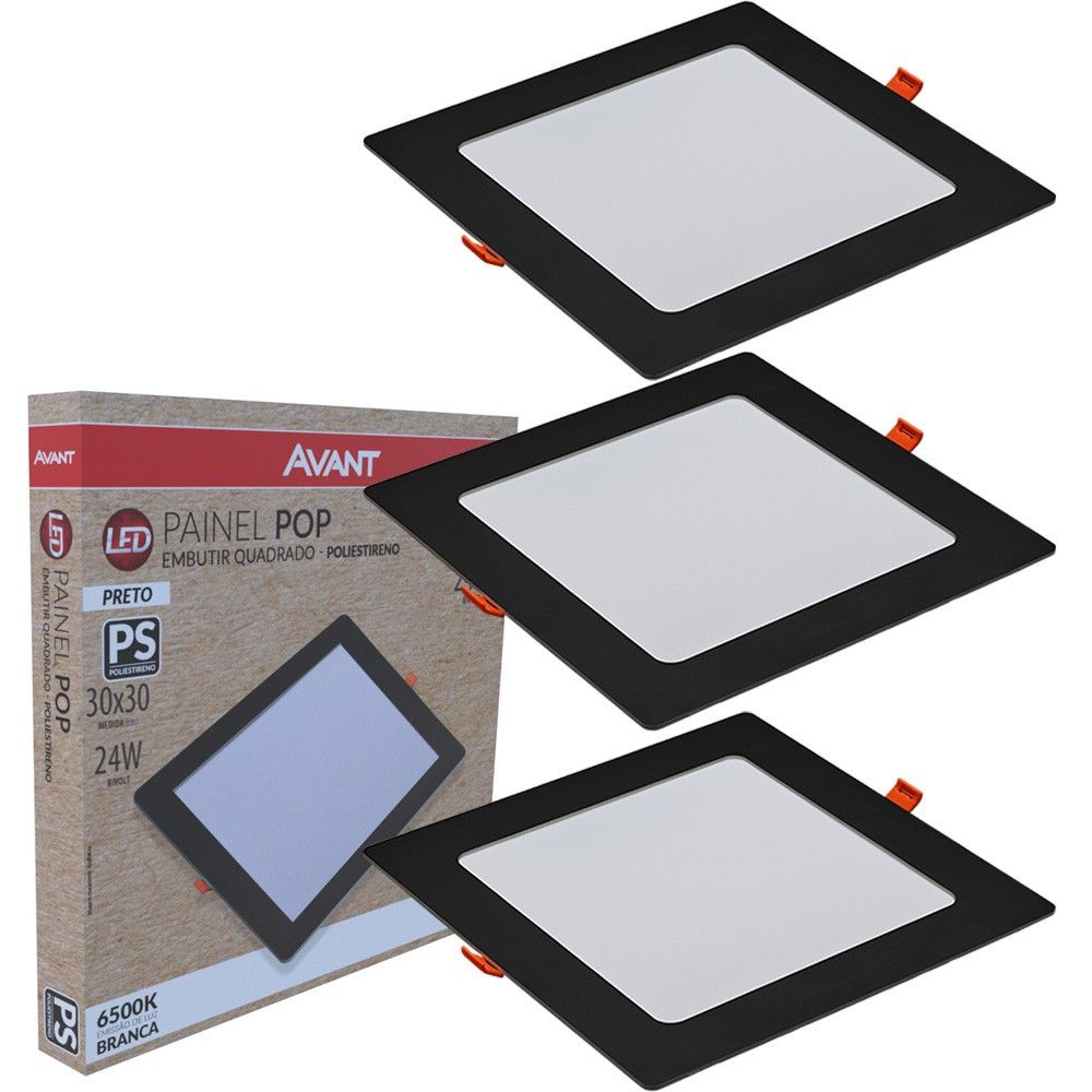 Plafon Pop Quadrado Avant: Iluminação Moderna e Eficiente