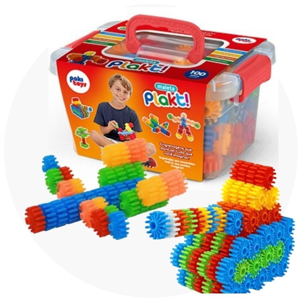 Plakt Pak Toys: 100 Blocos para Criar e Aprender!