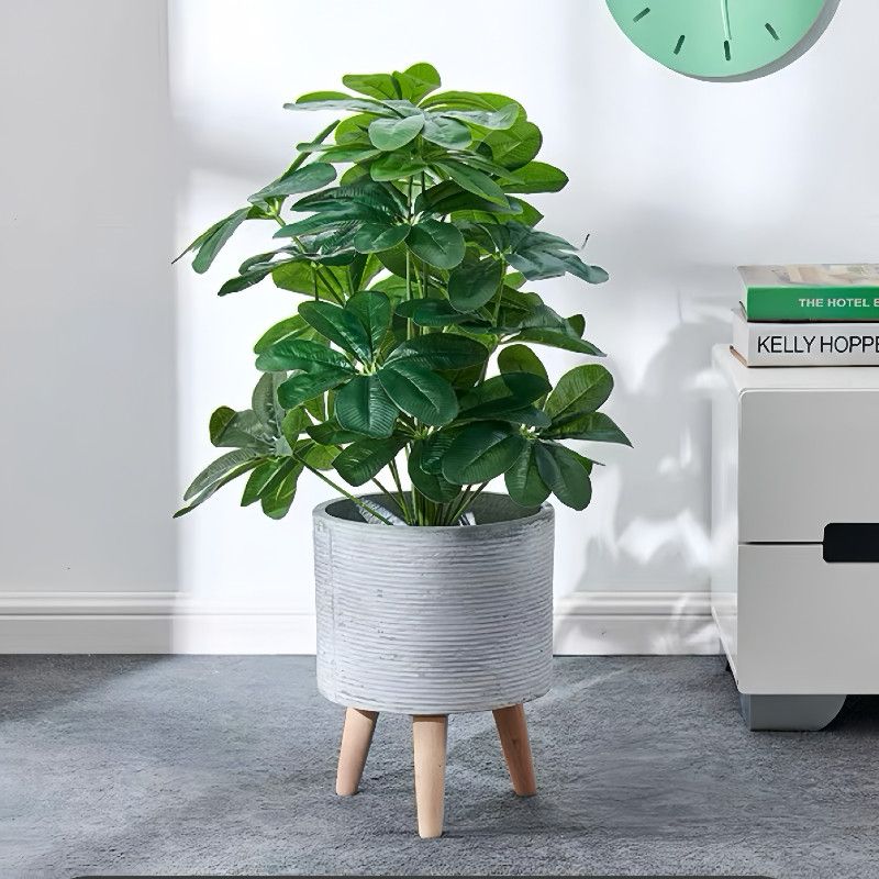 Planta Artificial Schefflera com 12 Ramos e Folhas Grandes – Decore Sem Esforço!