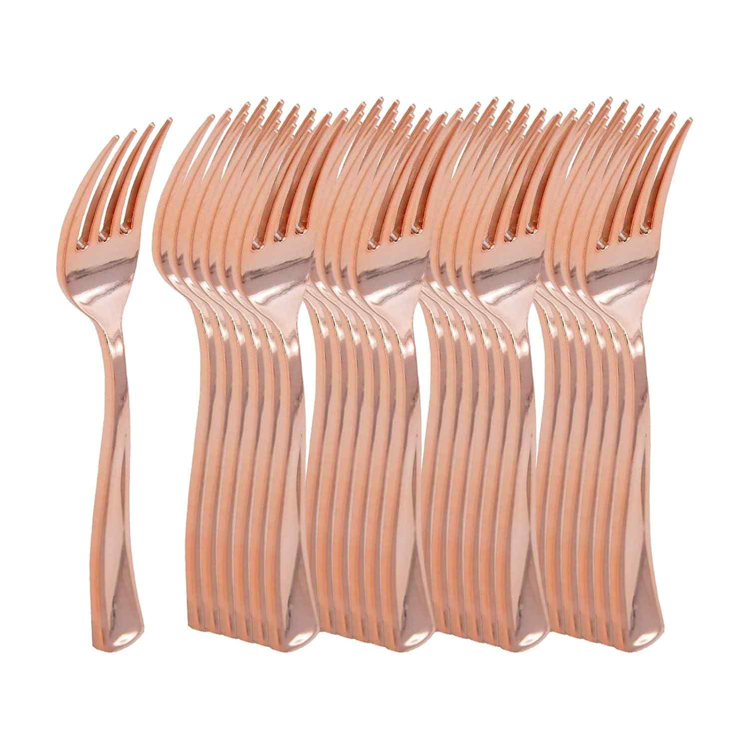 Conjunto de Utensílios para Jantar Descartáveis em Plástico Minimalista - 25 Peças