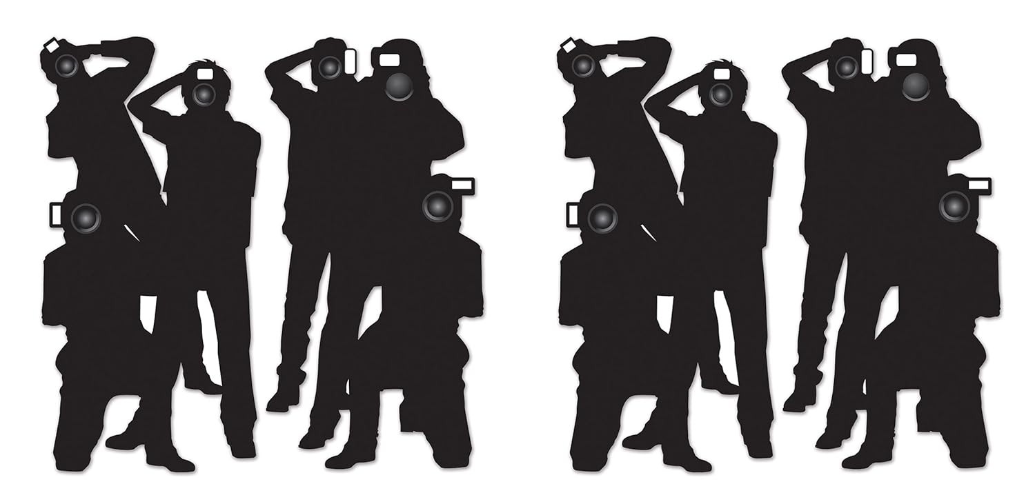 Adereços Paparazzi para Festa Noturna - 4 Peças de 160 cm em Plástico Preto e Branco