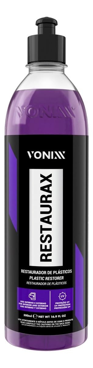 Restaurax Revitalizador de Plásticos Roxo 500ml: Renove o Visual do Seu Carro!