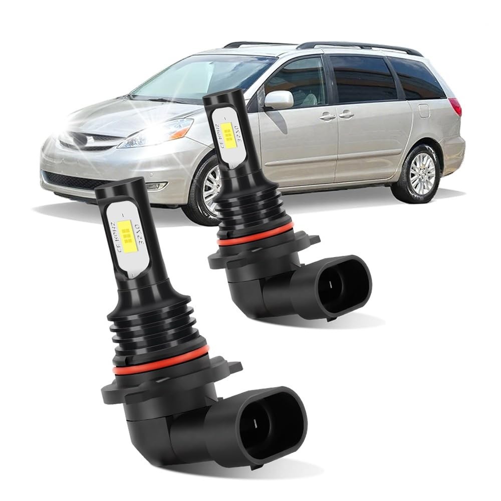 Lâmpadas Neblina 9006 HB4 800% Mais Brilho para Toyota Sienna 2006-2010 - Plug and Play