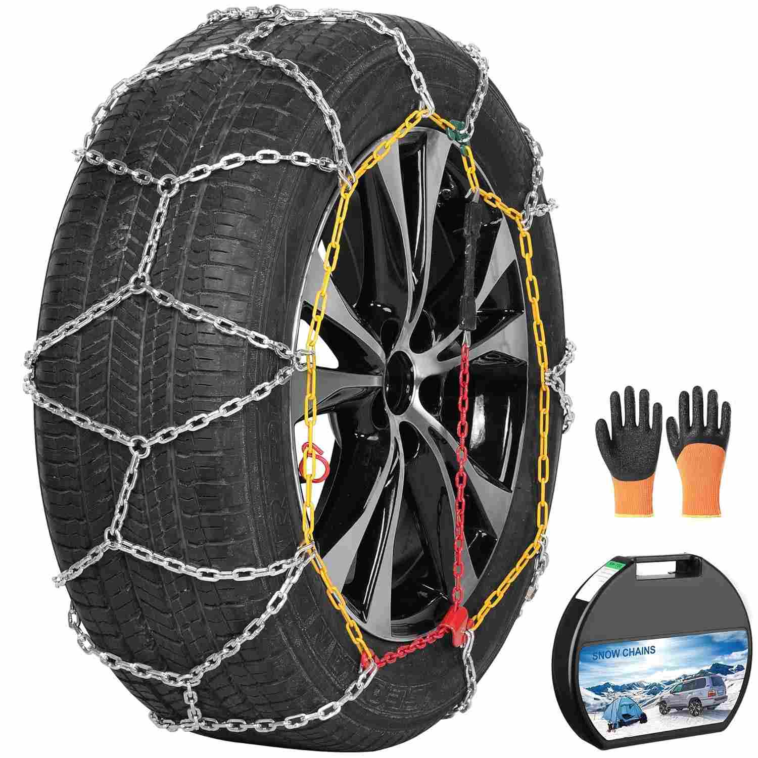 Arbnic 2 Pacotes Correntes Neve Pneu Carro SUV Caminhão Antiderrapante (KN120)
