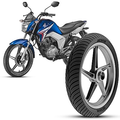 Pneu Moto Titan Rinaldi 80/100-18: Aro 18 Dianteiro