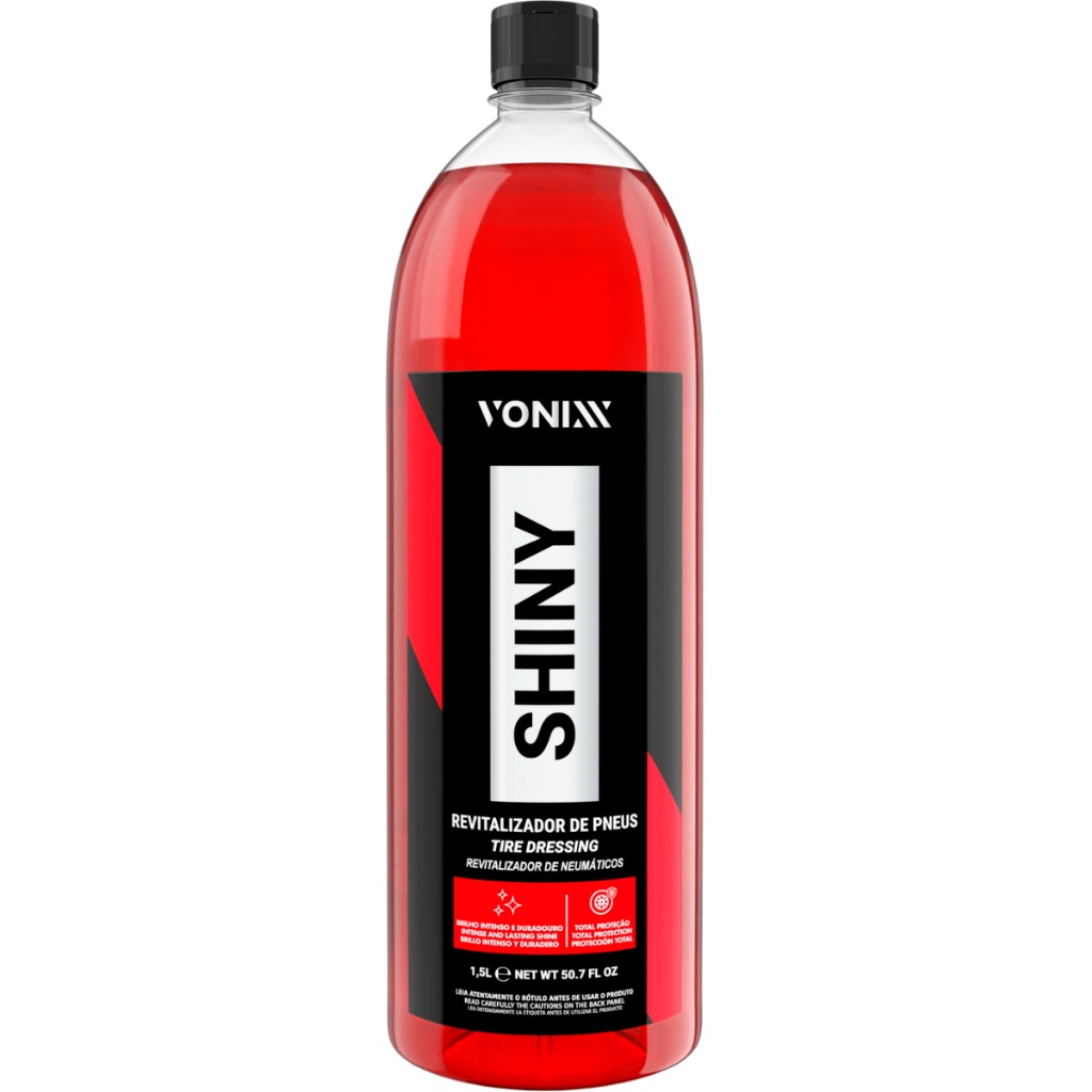 Pneu Pretinho Shiny Vonixx: Brilho Molhado por 60 Dias!