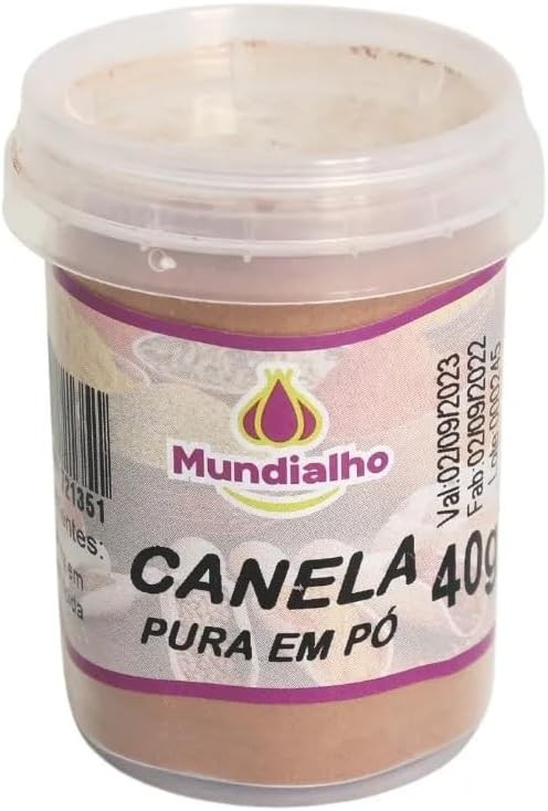 Canela Pura Em Pó Mundialho 40g