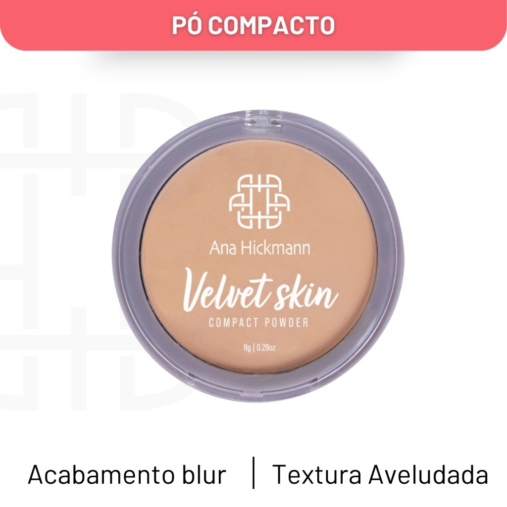 Pó Compacto Velvet Skin: Sua Pele Impecável