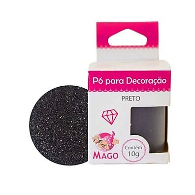 Pó Decorativo Preto Mago: Brilho e Sofisticação!