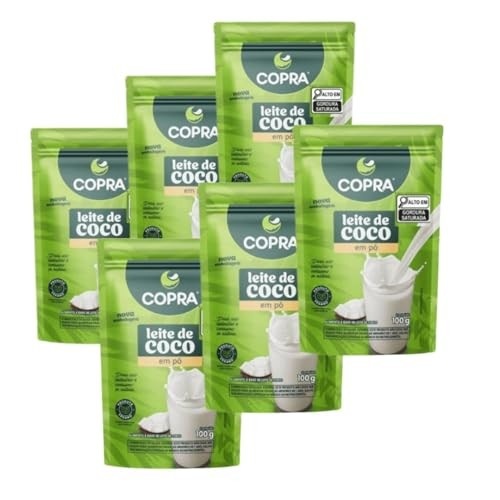Kit 6x Leite de Coco em Pó Vegetal Natural 100g Copra