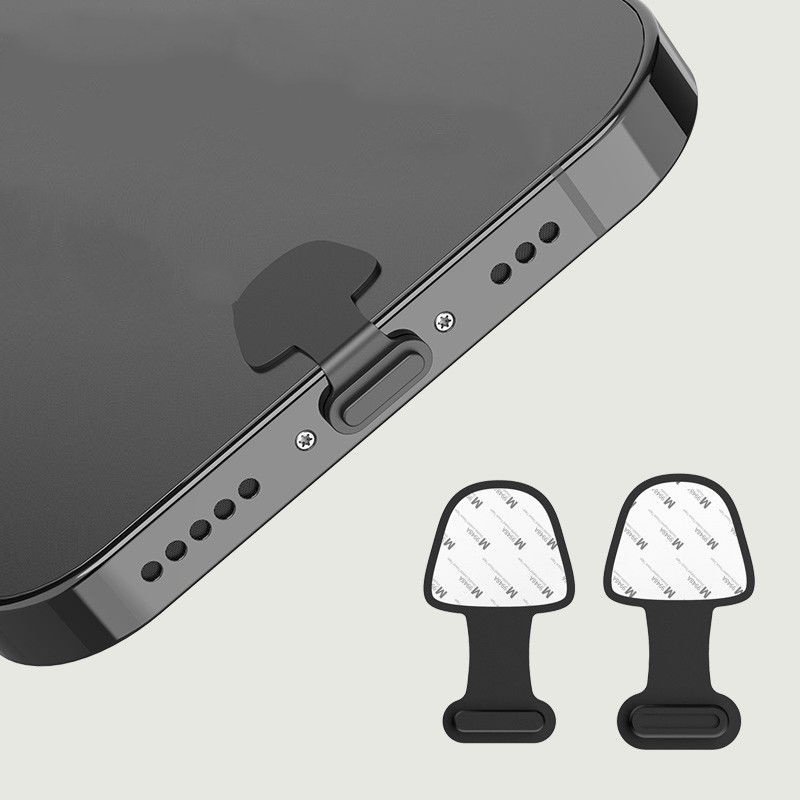 Protetor de Porta USB-C com Silicone – 2Pcs à Prova de Poeira