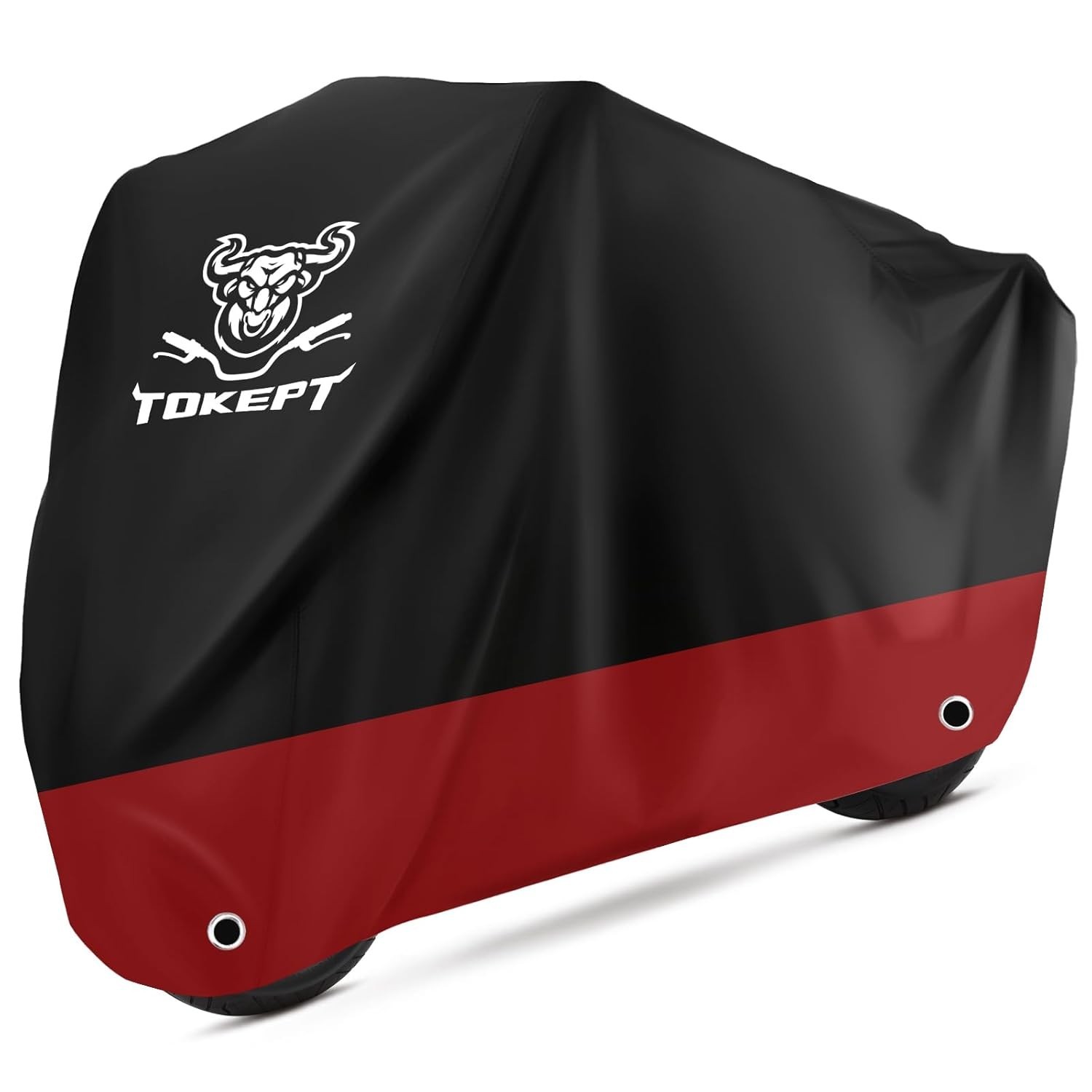 Capa de Moto Premium XXL Preta e Vermelha - Proteção Total contra Sol, Chuva e Poeira (264cm)