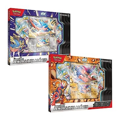Pokemon 2x Box EX Lendas Implacáveis – Zacian e Koraidon