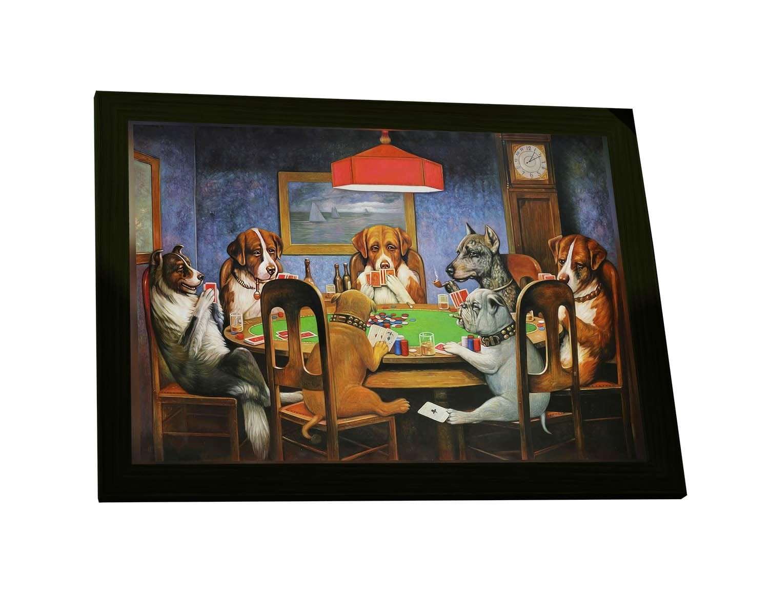 Quadro Decorativo Poker Game - Cachorros Jogando Poker por Cassius Coolidge | Decore com Estilo e Humor
