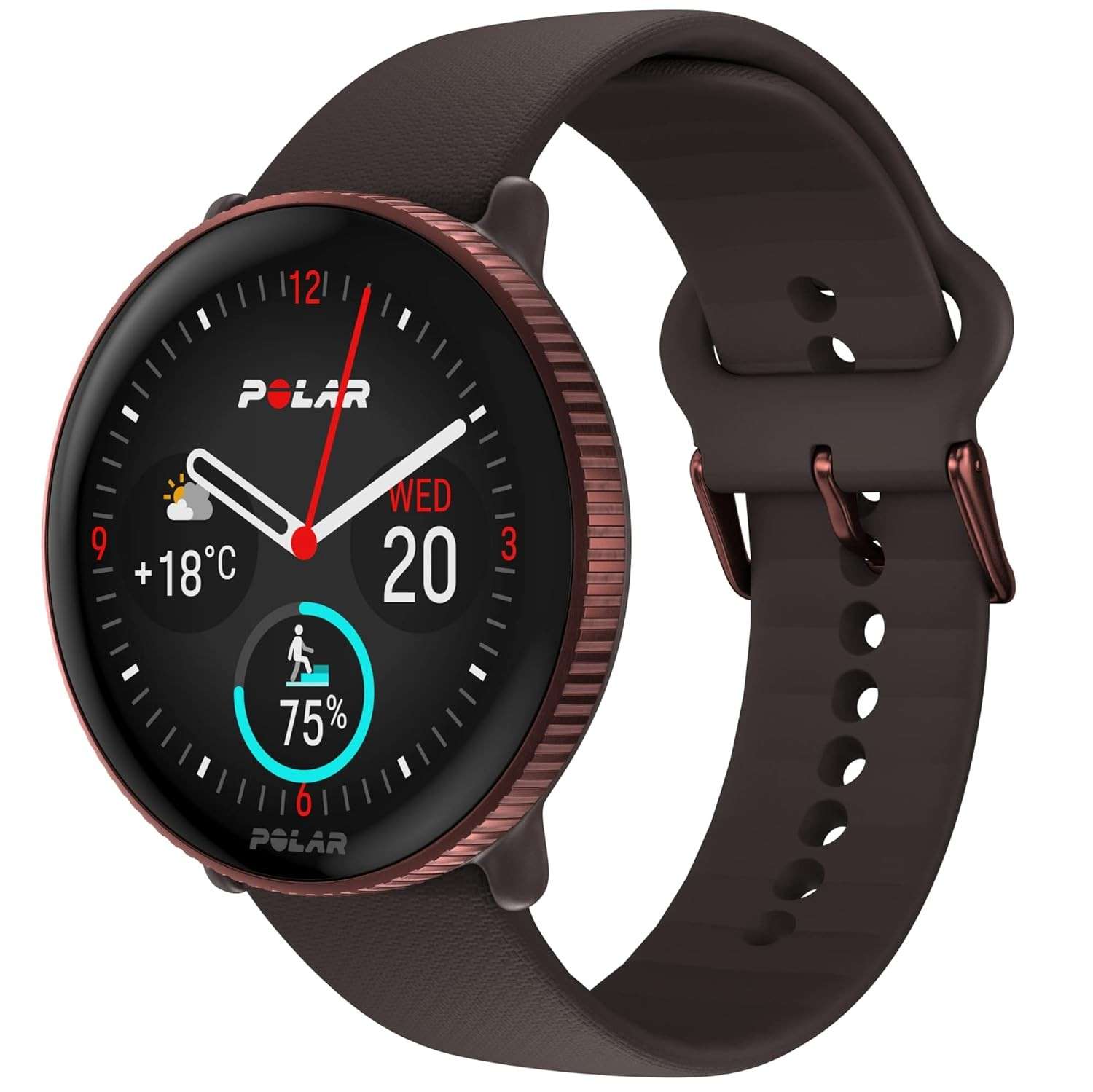 Polar Ignite 3 Marrom: Seu Guia Inteligente para Condicionamento e Bem-Estar com GPS e Análise de Sono