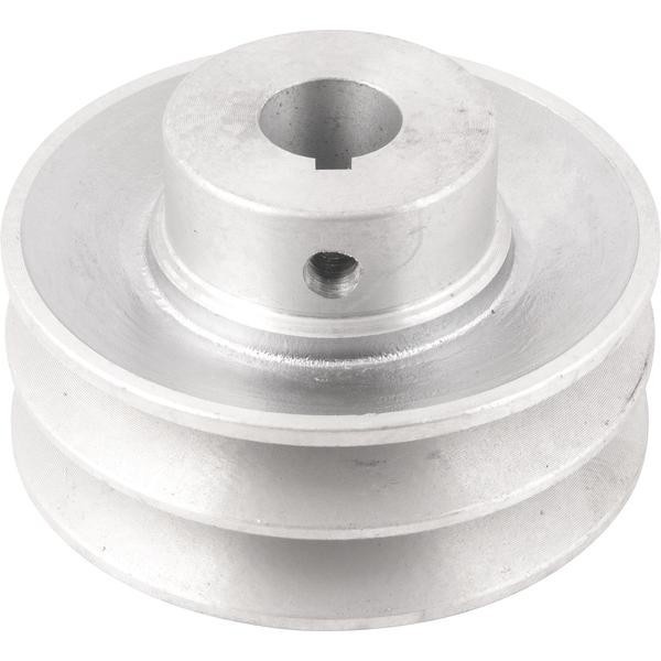 Polia de Alumínio Vonder: 2 Canais, 90mm e Furo 3/4"