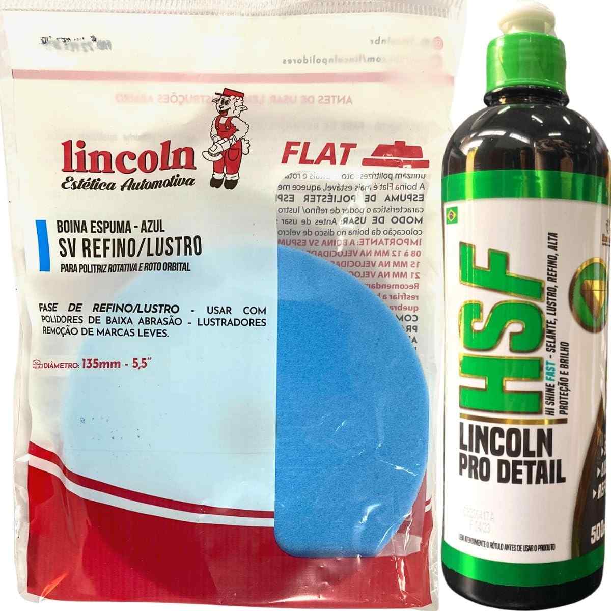 Polidor Hi Shine Fast Lincoln + Boina de Espuma 5,5" - Brilho Profundo e Acabamento Impecável