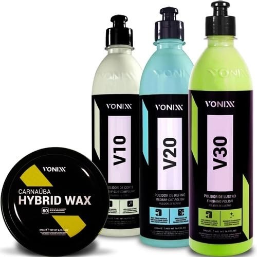 Kit Polimento Vonixx Diamond - 4 Produtos Profissionais para Brilho Perfeito