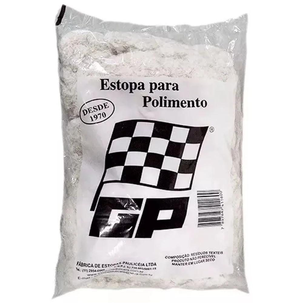 Estopa Branca 400g para Limpeza e Polimento Profissional - Versátil e Sem Resíduos