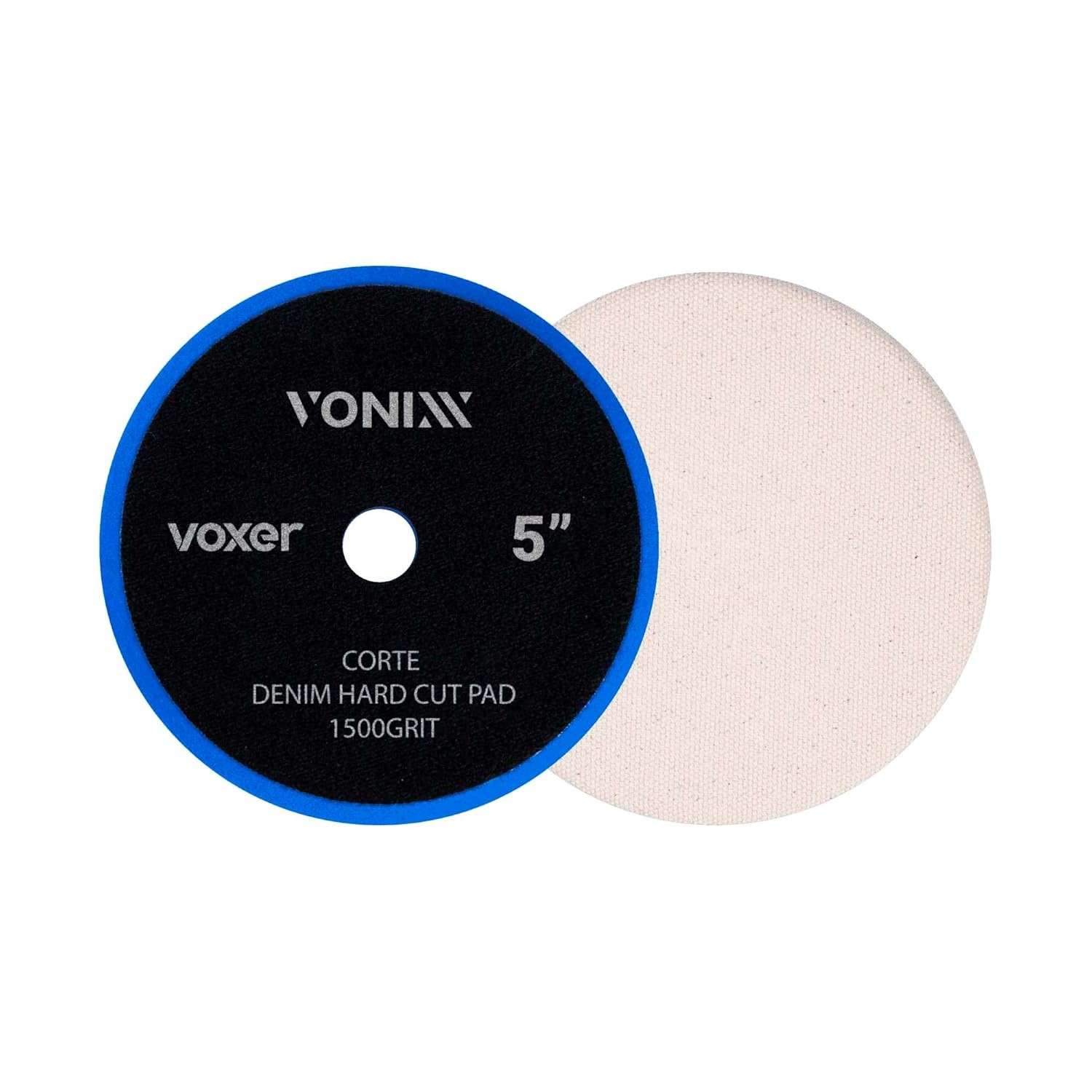 Boina Jeans Voxer Branca Corte 5" 1500grit Vonixx: Polimento Profundo e Rápido