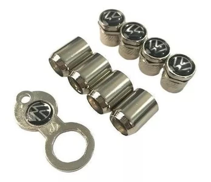 Kit 4 Tampas Bico Pneu Válvula Cromado Universal Gol Fox Polo Voyage