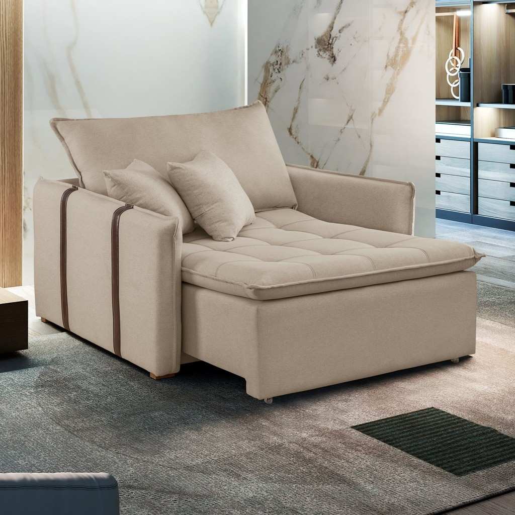 Poltrona Cama Linho Cru: Conforto e Estilo!