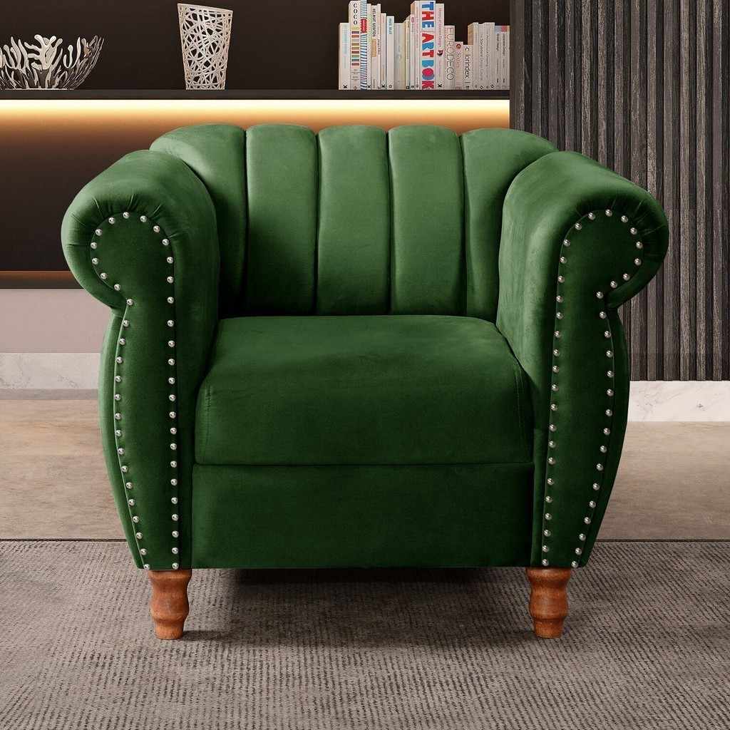 Poltrona Chesterfield Verde: Luxo Retrô!
