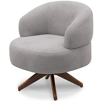 Poltrona Giratória Veludo Cinza: Conforto e Estilo