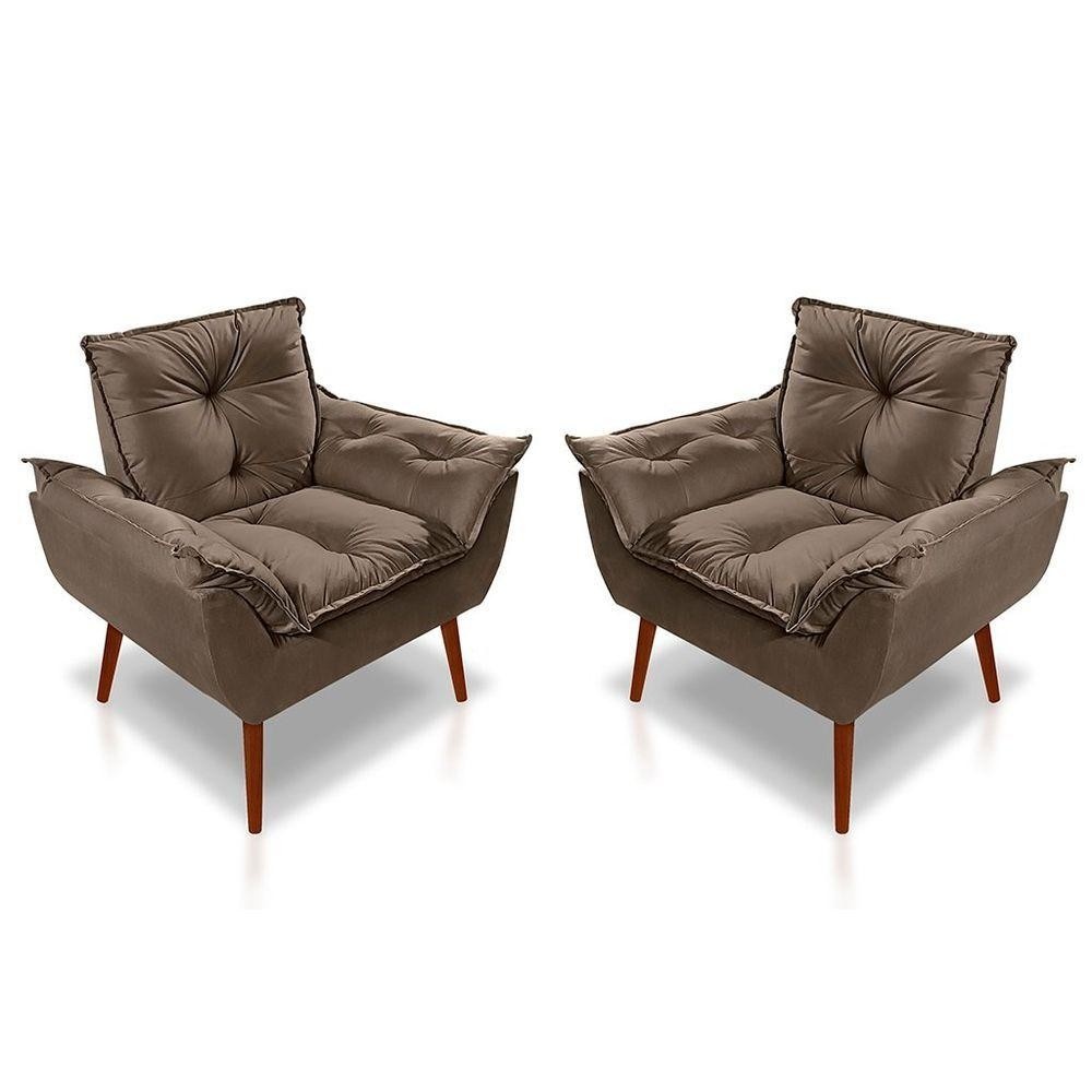 Poltronas Opala Suede Marrom: Conforto e Elegância