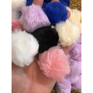Pompom de Bolinha 40mm – 5 Unidades em Polyester