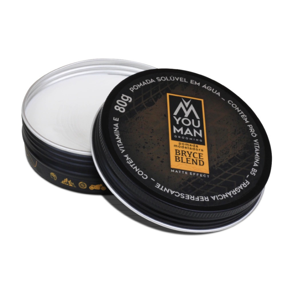 Pomada Capilar Masculina Bryce Efeito Seco Fixação Forte 80g