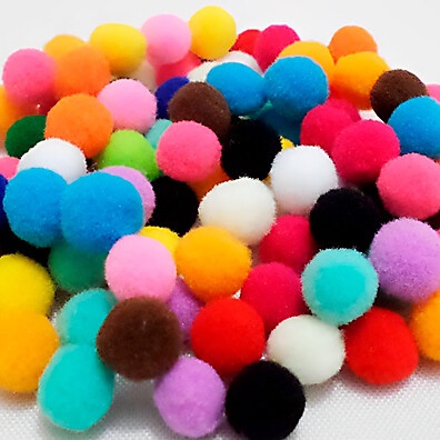 Pompom Decorativo Colorido 1,5cm - 100 Unidades - Artlille