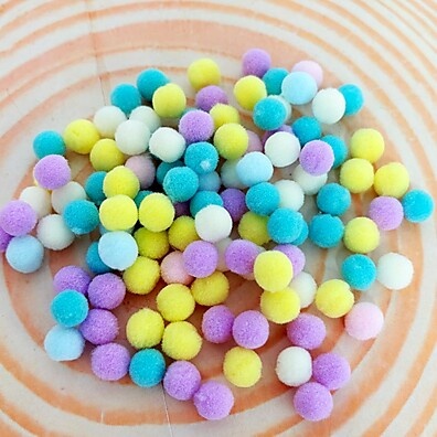 Pompom Multicolorido 10mm: 100 Unidades para Criar!