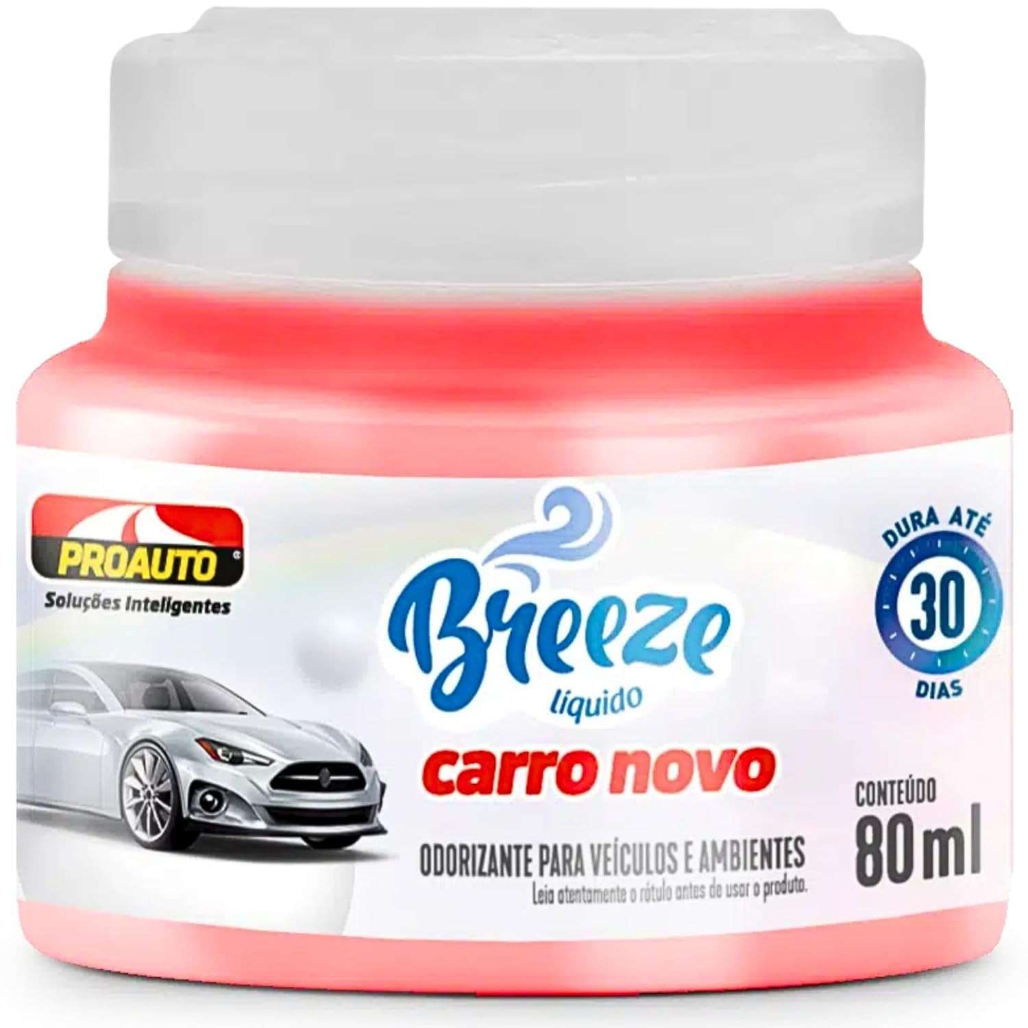 Odorizador de Carro Breeze Líquido 80ml: Carro Novo e Frescor por 30 Dias