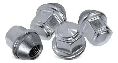 Kit 4 Porcas de Roda Originais Ford CV6Z/1012/C com Capa Inox Cromada - Fiesta, Ka, Ecosport, Focus, Fusion, Ranger