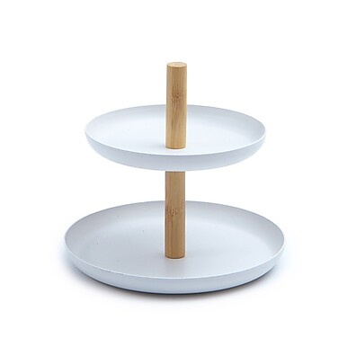 Porta-acessórios de Metal e Bambu 16cm - Oikos
