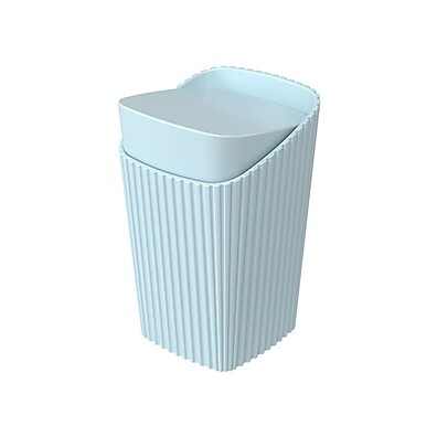 Porta Algodão Cotonetes Coza New Square Azul Soft – Elegância e Praticidade no Banheiro