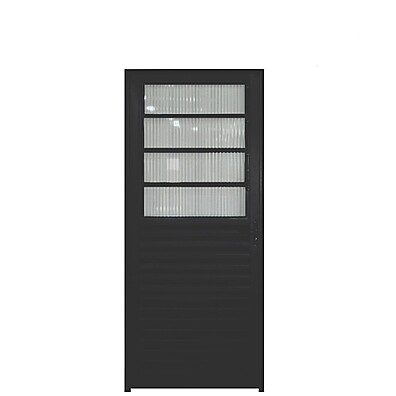 Porta Basculante Alumínio 210x80cm: Preto Elegante